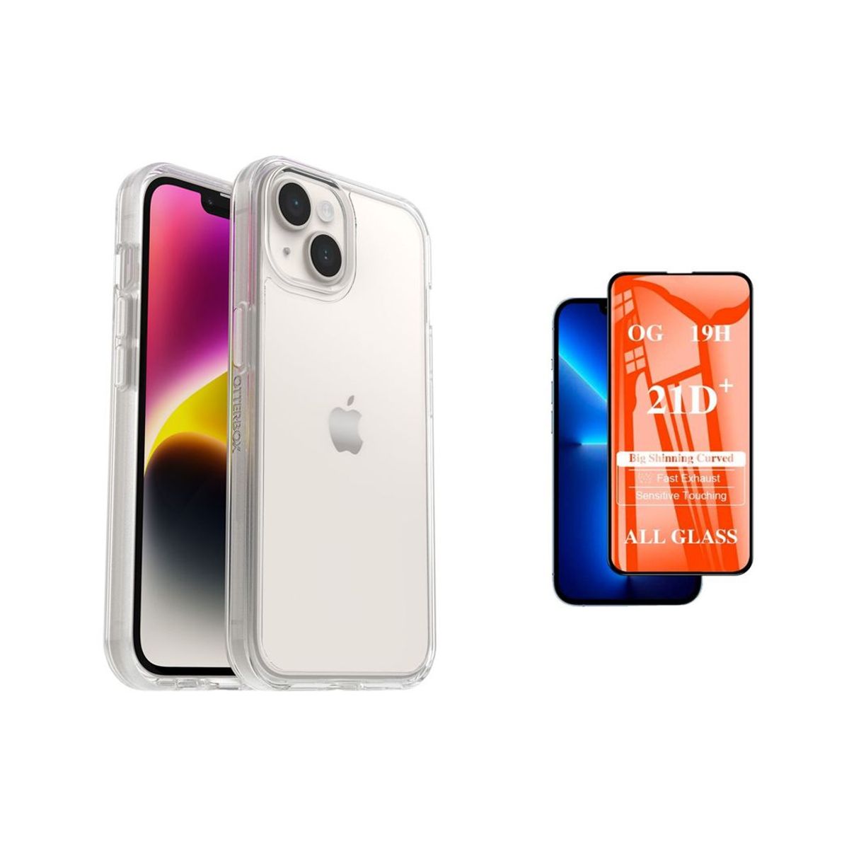 OTTERBOX - Case Otterbox Symmetry iPhone 14 Plus Y Vidrio Templado Transparente