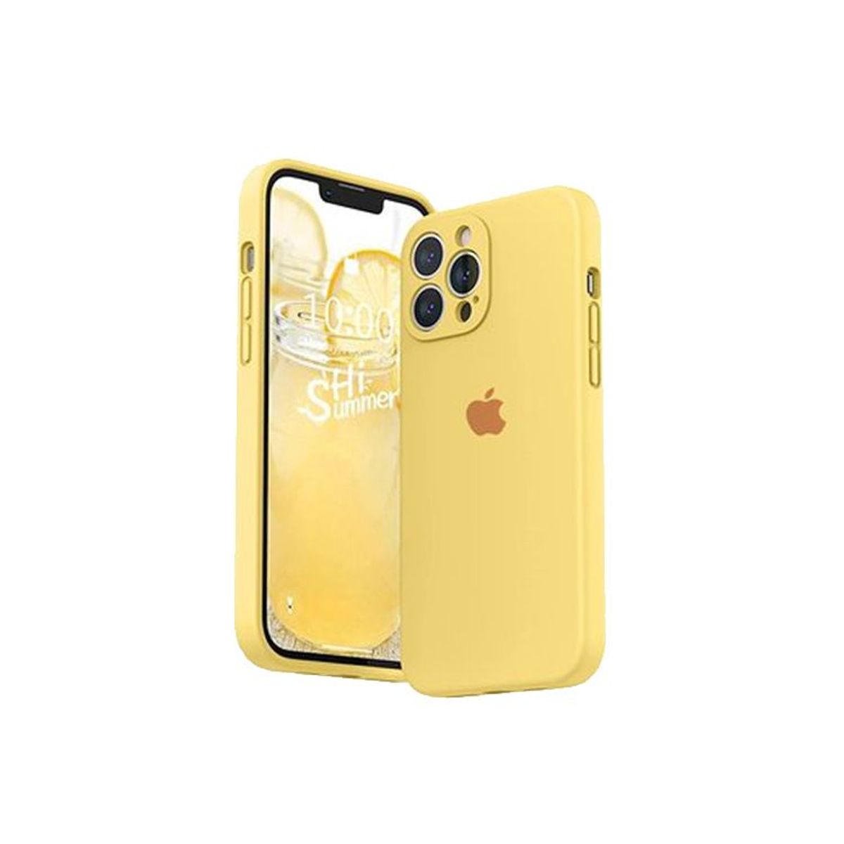 GENERICO - Silicone Case Con P/Cámara Iphone 13 Pro Max - Amarillo