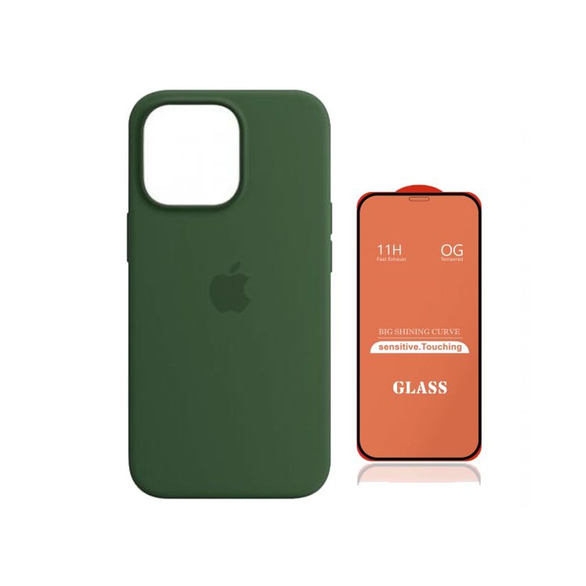 GENERICO - Case Silicona Iphone 14 Pro Max  V.Militar+ Mica De Vidrio Completo