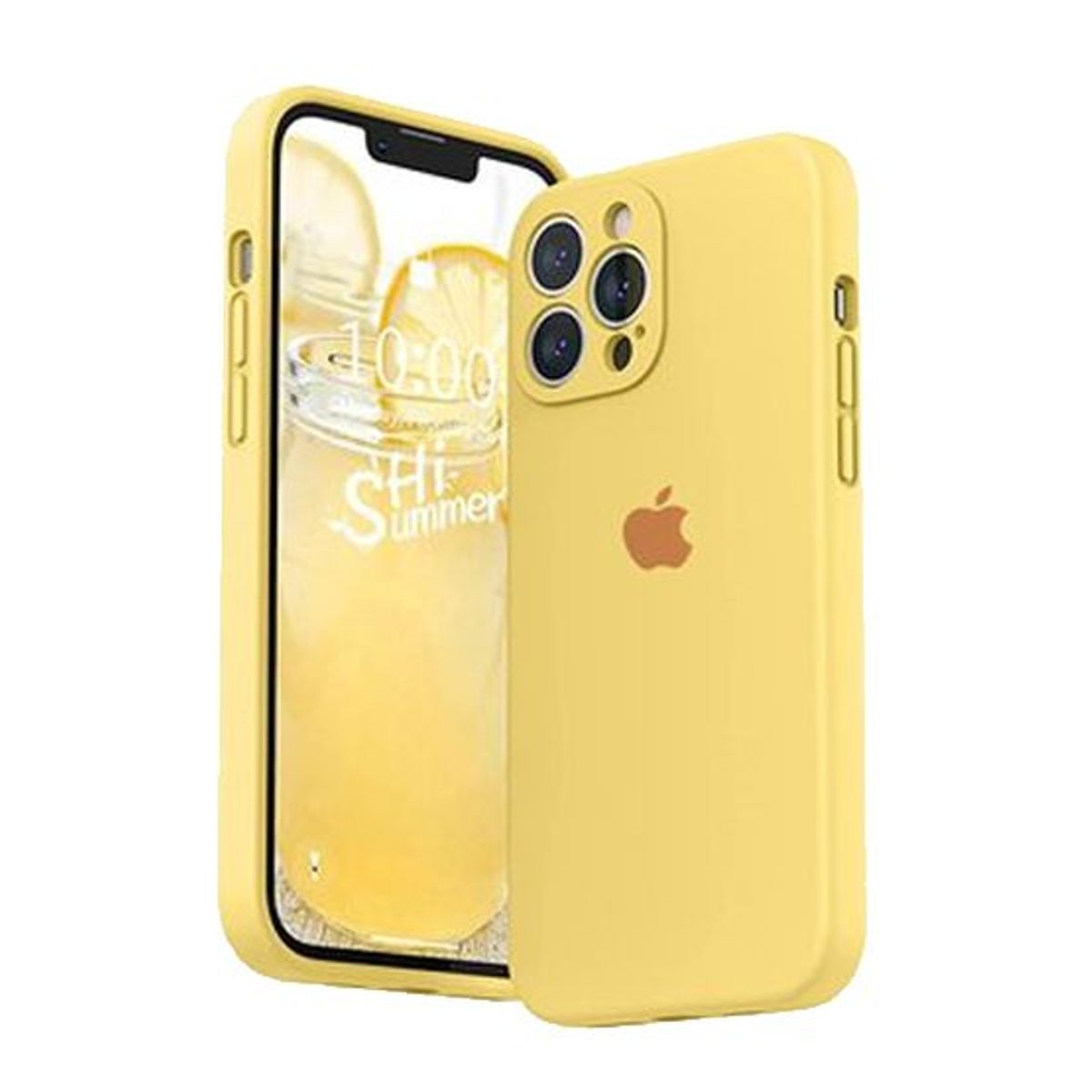 GENERICO - Silicone Case Con P/Cámara Iphone 13 Pro - Amarillo