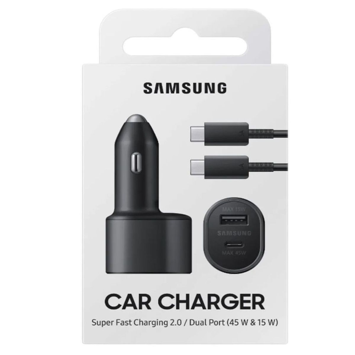 SAMSUNG - Cargador Auto 45W Samsung Súper Fast Charging 2.0