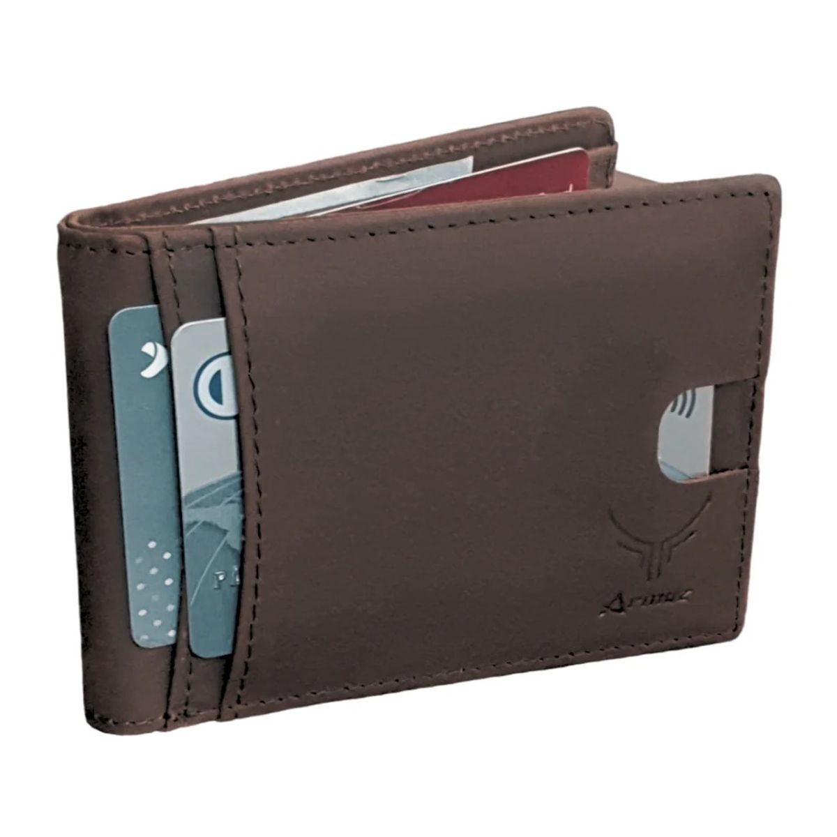 ARMUZ - Billetera de Cuero Vacuno De Alta Gama 7777 RFID