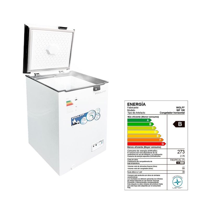 WOLFF - Wolff - Congeladora de 100L WF100