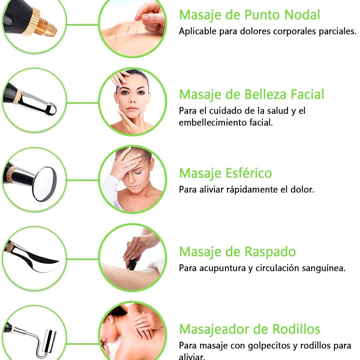 PERUMASSAGE - Lapiz Recargable de Acupuntura 5 en 1 Boligrafo Potente.