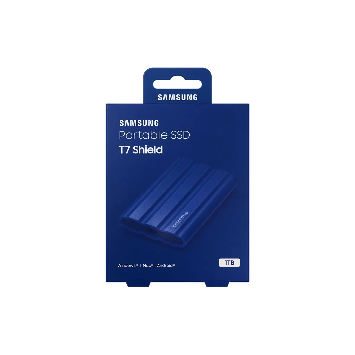 SAMSUNG - DISCO SÓLIDO SAMSUNG T7 SHIELD 1TB USB C 1050 MB/s - Azul