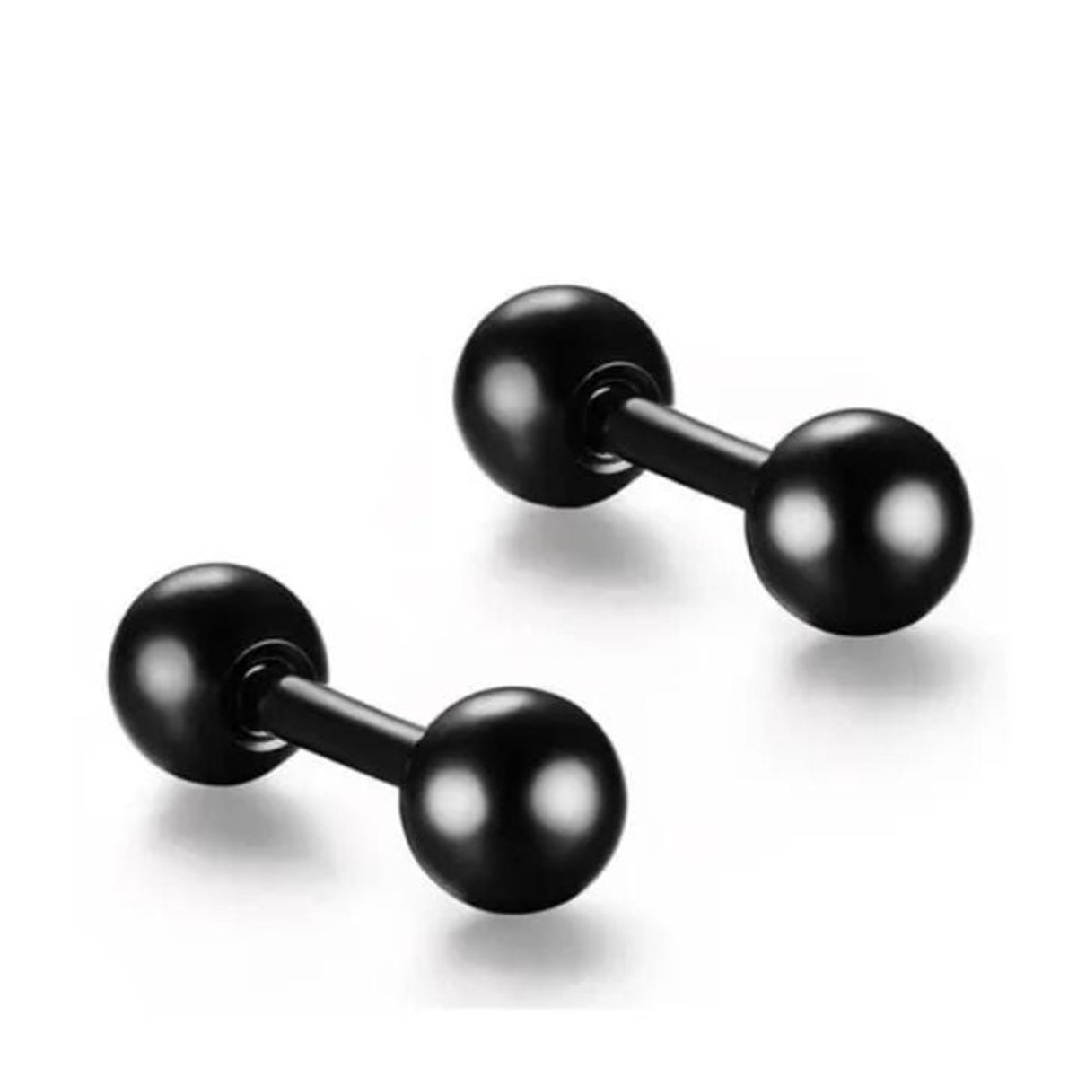 GENERICO - Oferta Aretes de Moda Piercing Punk Rock Negros en Acero Inoxidable