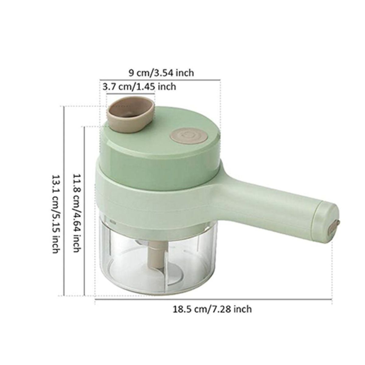 GENERICO - Cortador De Verduras Electrico Rebanador Rayador Usb Cocina