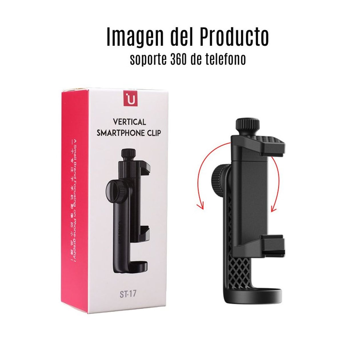 ULANZI - Set: soporte stand base 360 giratorio + mini tripod compacto ulanzi