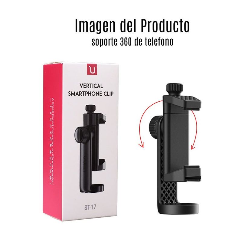 ULANZI - Set: soporte stand base 360 giratorio + mini tripod compacto ulanzi