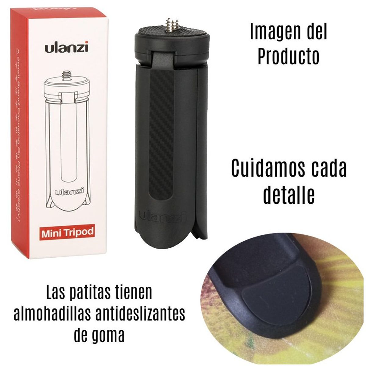 ULANZI - Set: soporte stand base 360 giratorio + mini tripod compacto ulanzi
