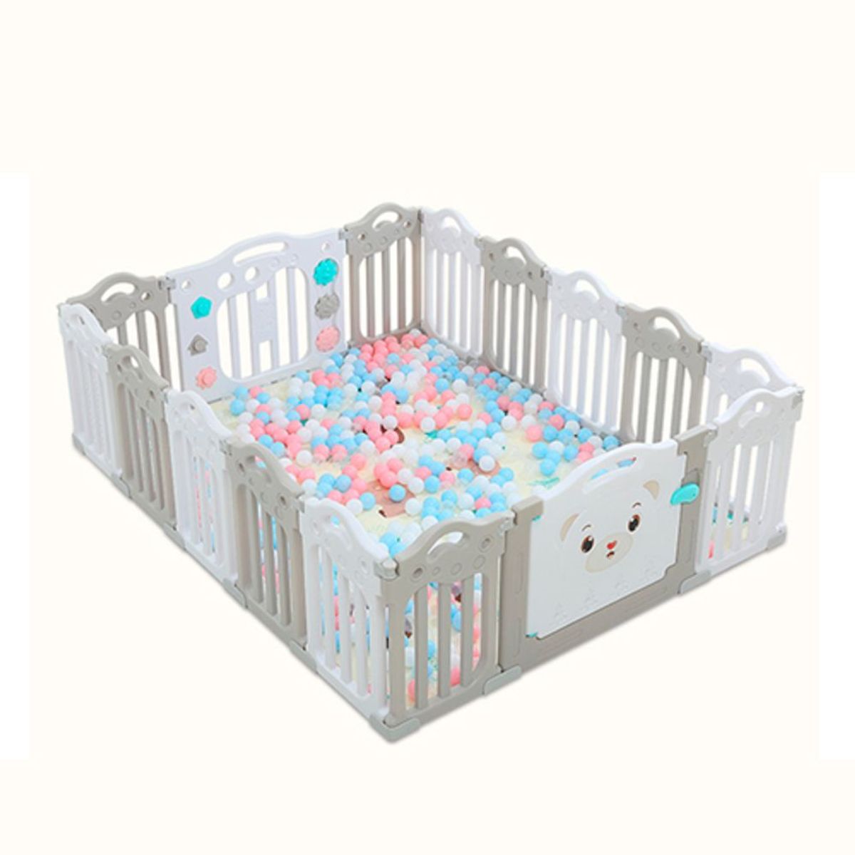 GENERICO - Corral De Juegos Bebe Niños Corralito Seguridad Gris