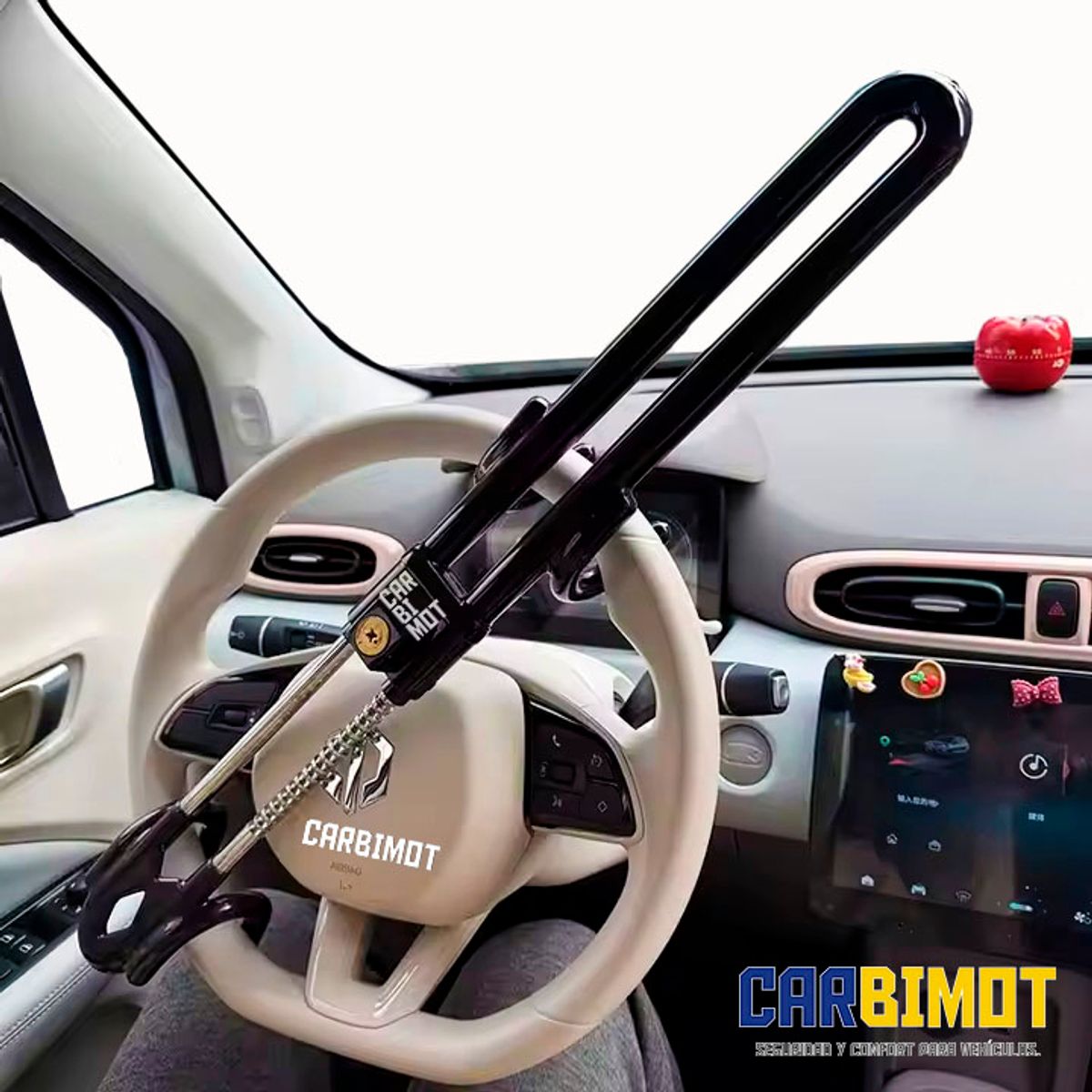 GENERICO - SEGURO DE TIMON VOLANTE TRABA BLOQUEO ANTIRROBO DE AUTOS
