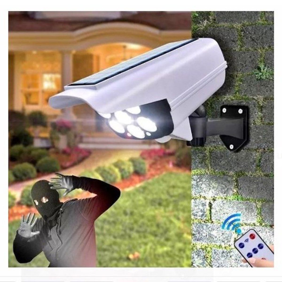 GENERICO - Lámpara solar con sensor  recargable +control remoto de calidad