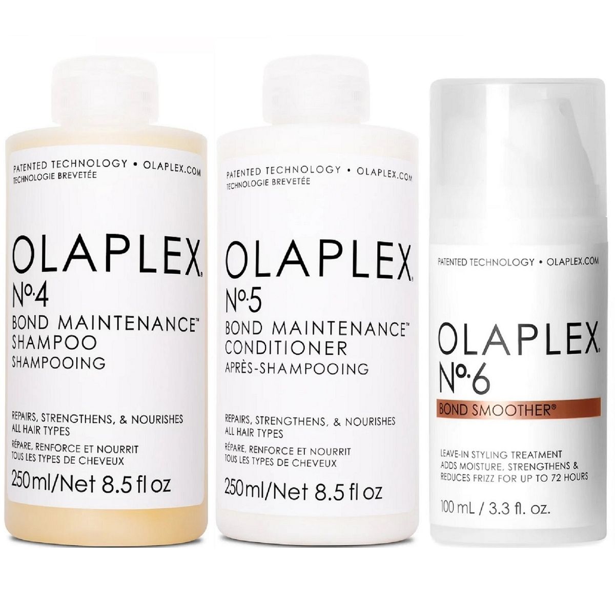 Olaplex - Olaplex N°4 + N° 5 + N°6 Shampoo Reparador + Acondicionador + Crema