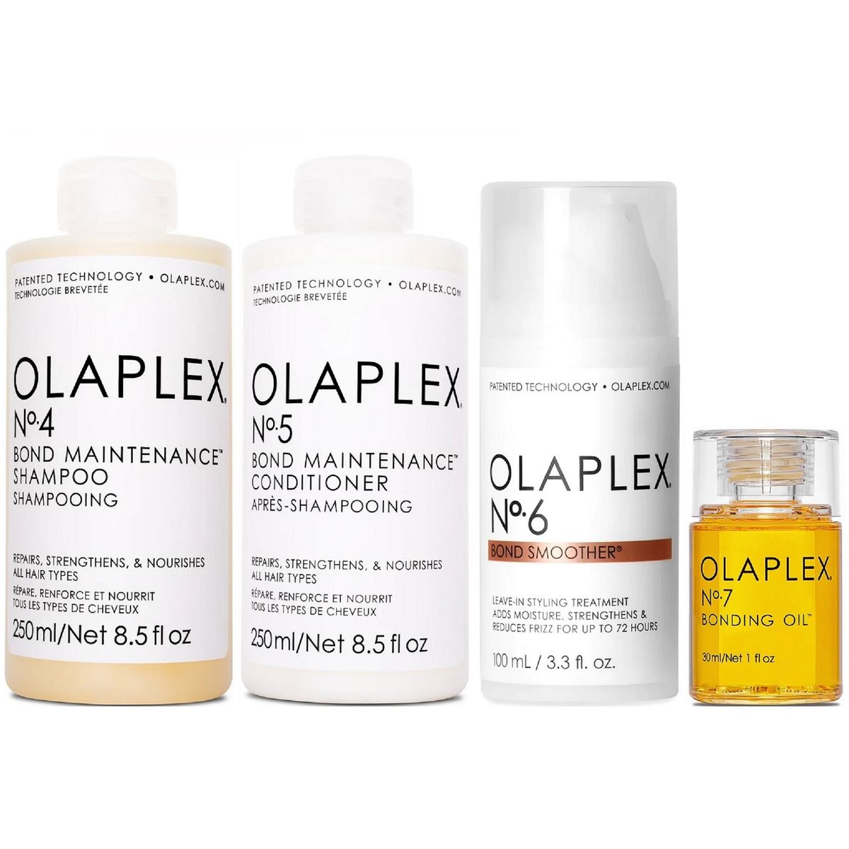 Olaplex - Olaplex N°4 + N° 5 + N°6 + N°7 Shampoo +Acondicionador +Crema +Aceite
