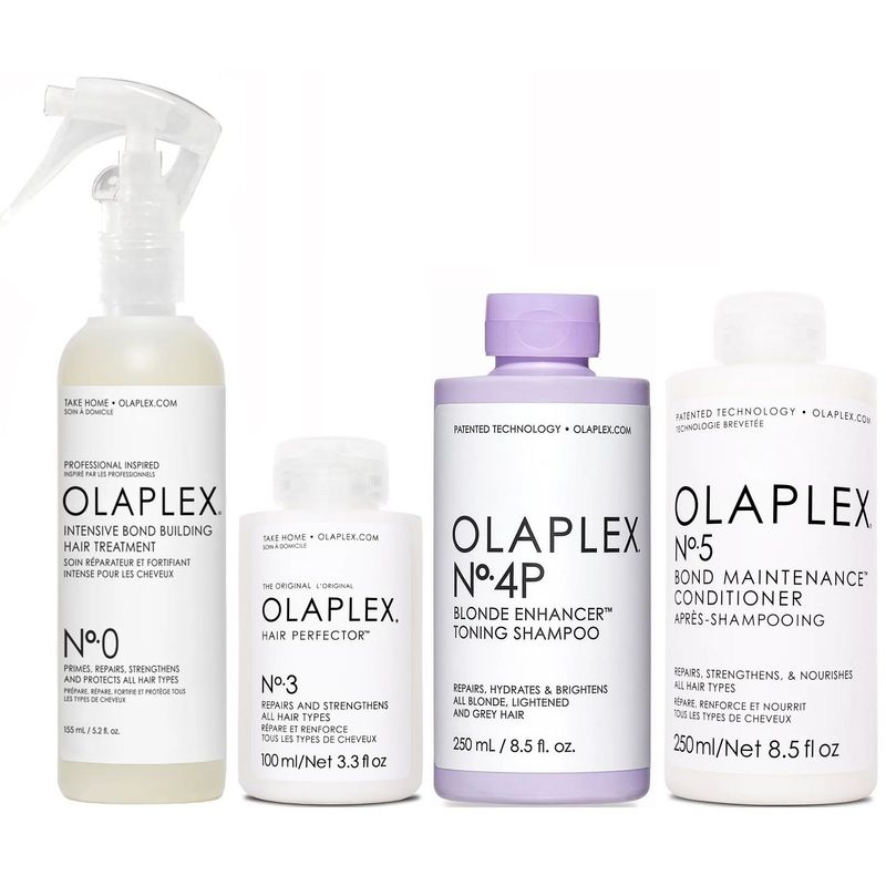 OLAPLEX - Olaplex N°0 + N°3 + N°4P + N°5 Tratamiento Cabello Rubio