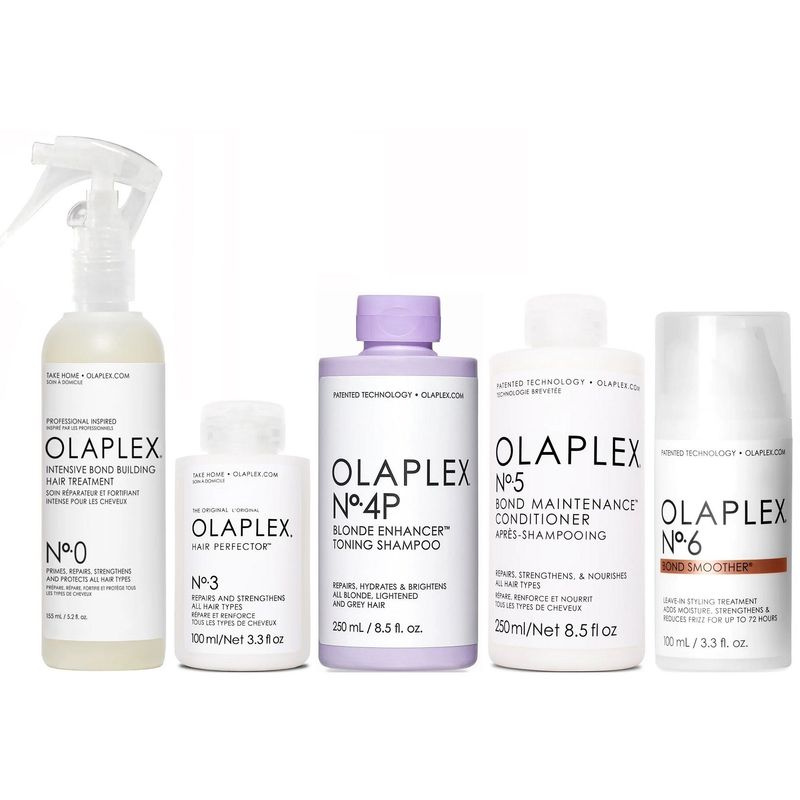 OLAPLEX - Olaplex N°0 + N°3 + N°4P + N°5 + N°6 Tratamiento Cabello Rubio