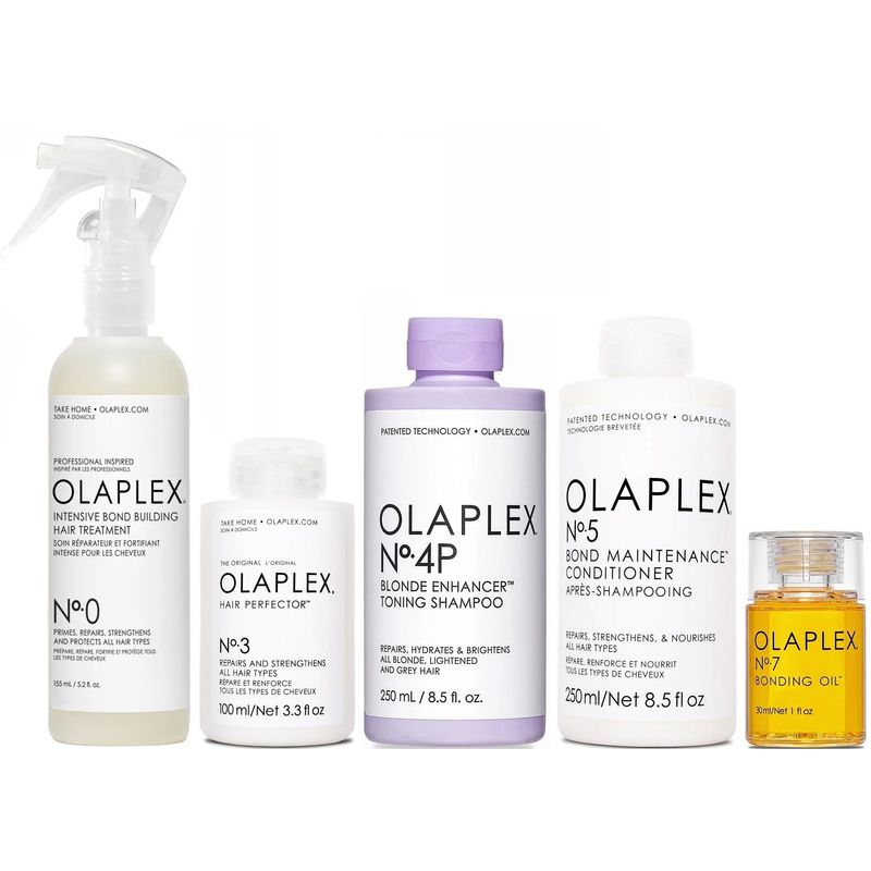 OLAPLEX - Olaplex N°0 + N°3 + N°4P + N°5 + N° 7 Tratamiento Cabello Rubio