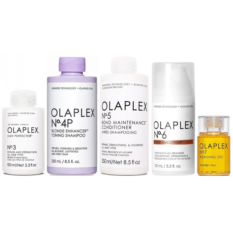 OLAPLEX - Olaplex N°3 + N°4P + N°5 + N°6 + N°7 Tratamiento Cabello Rubio