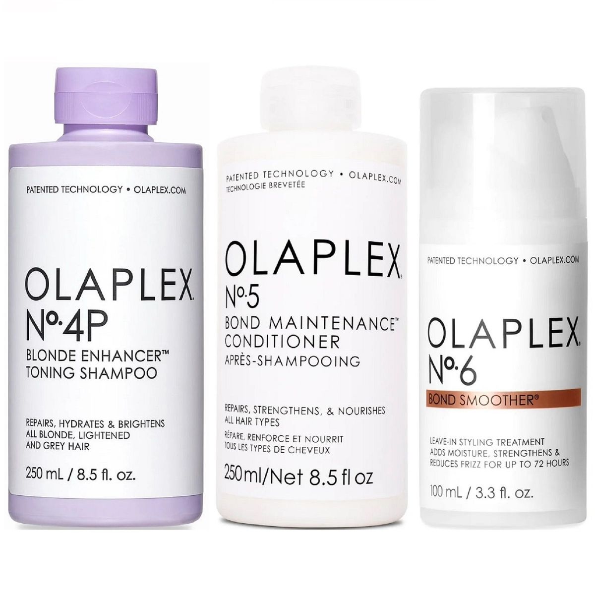 OLAPLEX - Olaplex N°4P + N°5 + N°6 Shampoo Cabello Rubio + Acondicionador Crema