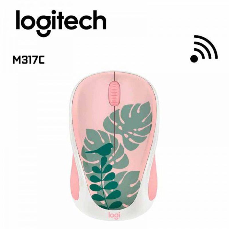 LOGITECH - Mouse Logitech M317 C Wireless Pink Inalambrico