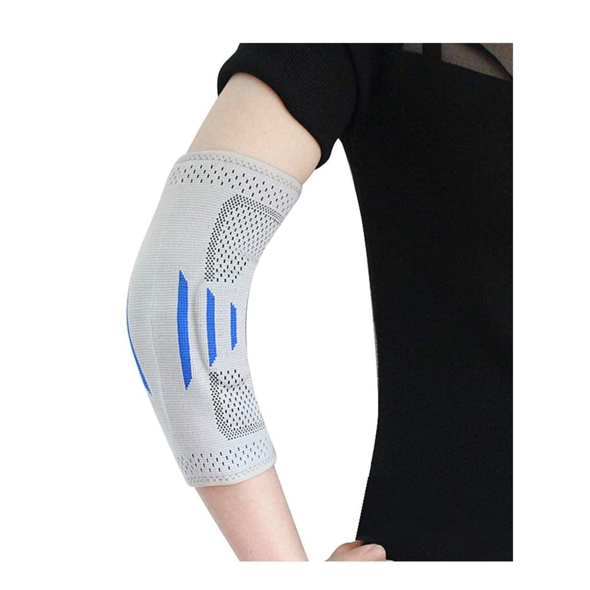 ALPHA GYM - Codera deportiva con gel para compresión GRIS