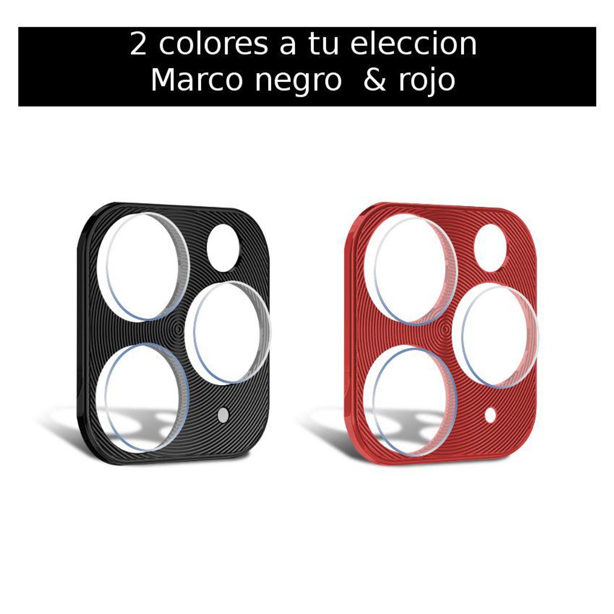 GENERICO - Protector de lente aluminio + luna de cámara iphone 11, 11 pro pro max