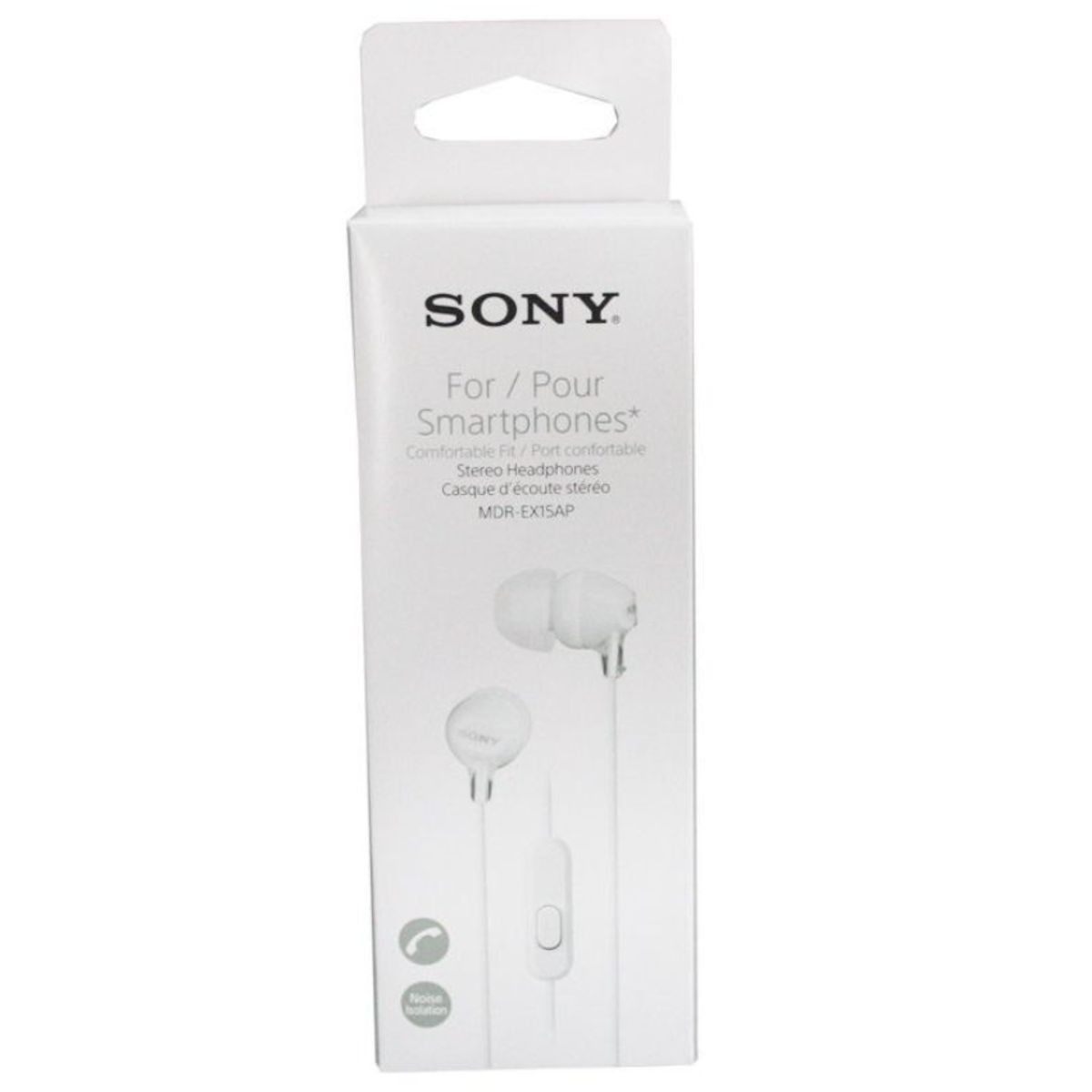 SONY - Sony Audífonos Internos Con Micrófono MDR-EX15AP Blanco