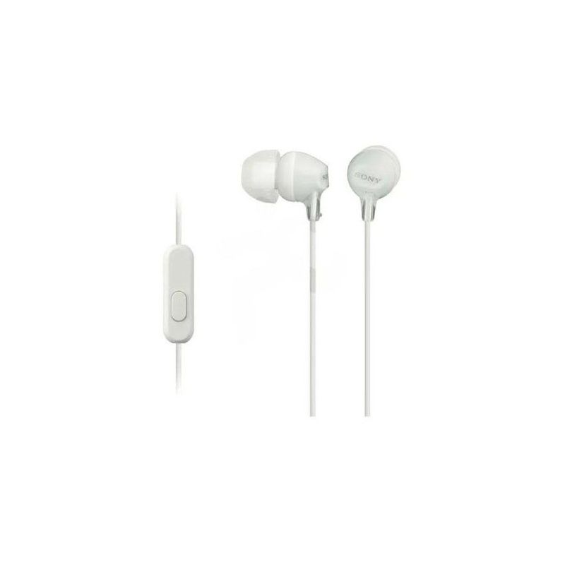 SONY - Sony audífonos estéreo bass mdr-ex15ap con micrófono - blanco