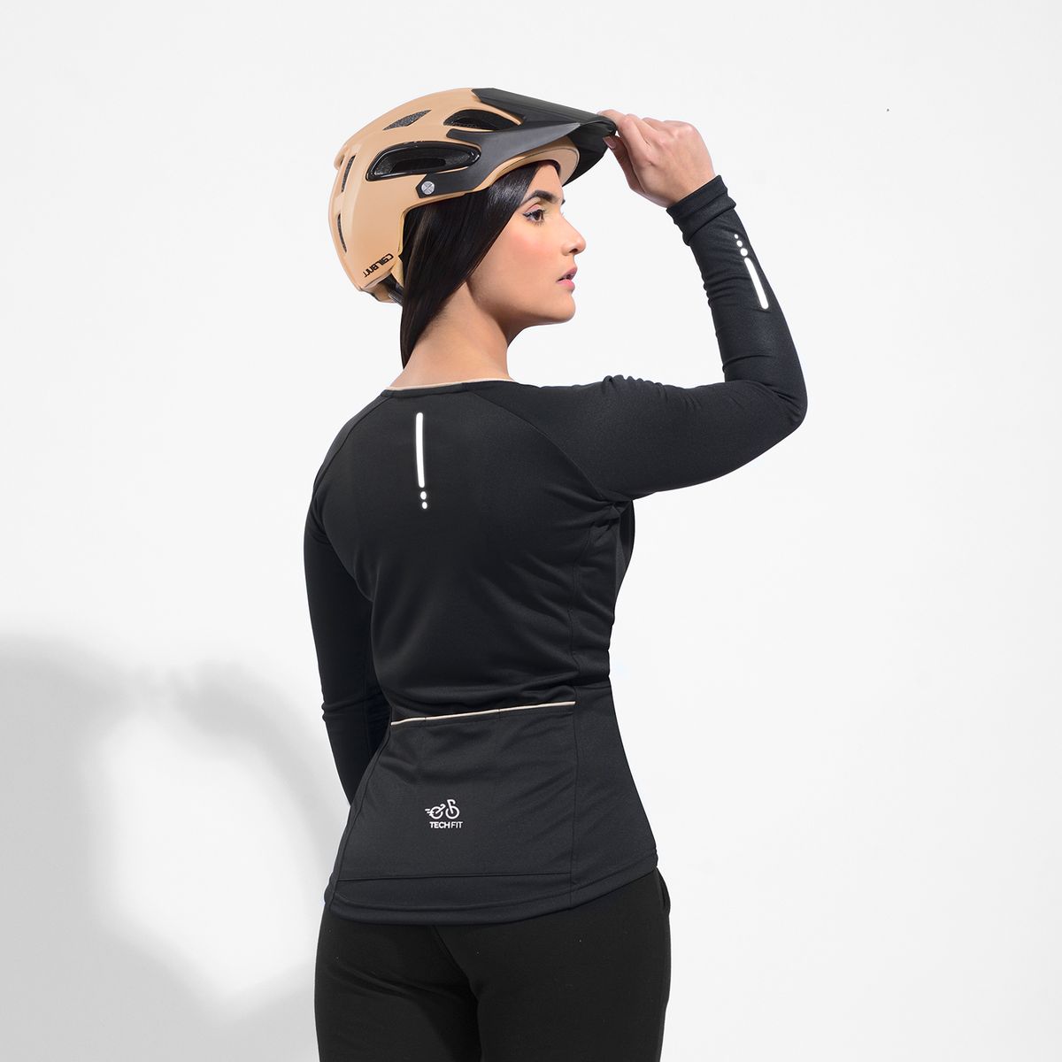 GENERICO - Polo ciclismo manga larga mujer