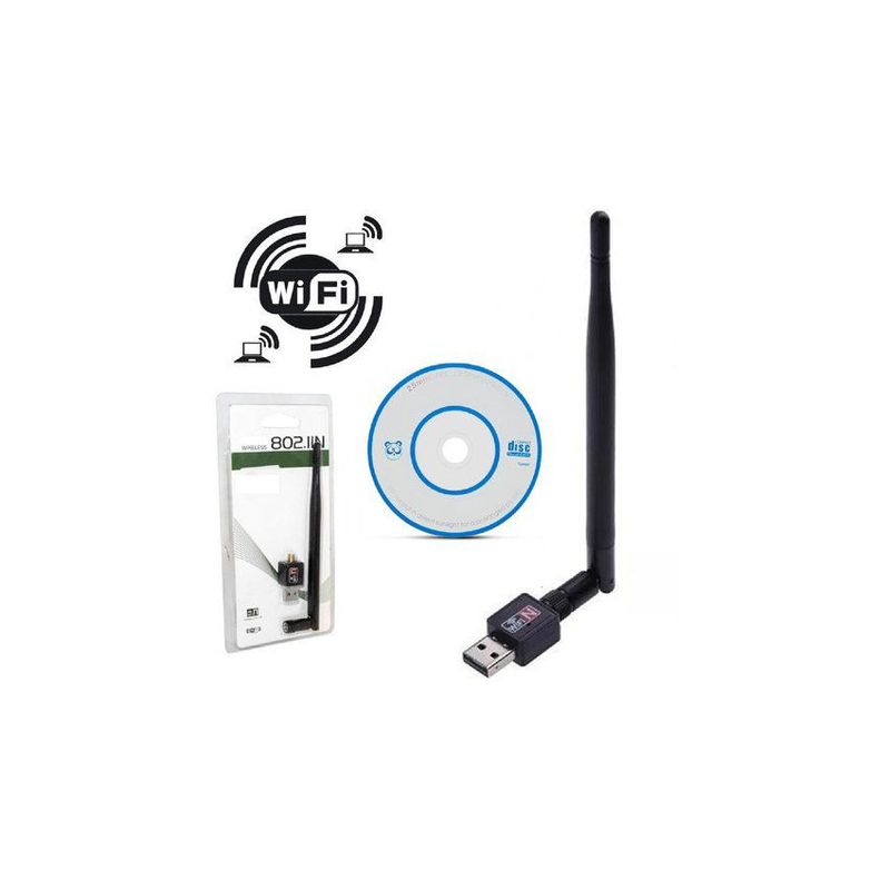 GENERICO - Antena wifi wireless usb 2.0 802.11n inalambrico adaptador