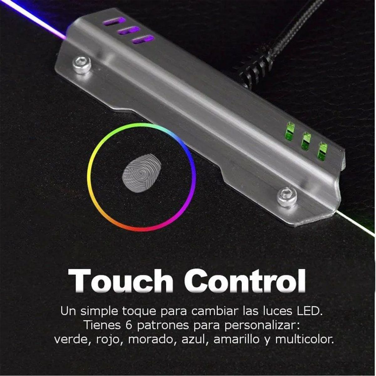 GENERICO - Mouse pad led gamer rgb touch control original ajazz