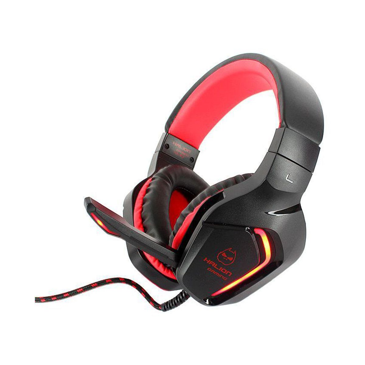 HALION - AUDIFONO GAMER CON MICROFONO HALION S7 PLUG 3.5 MM + USB LUZ LED ROJO