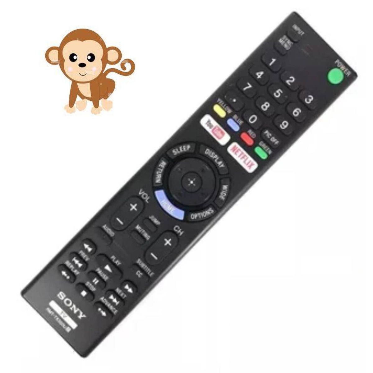 GENERICO - Control Remoto Generico Sony Smart Tv Con Botón Youtube Netflix