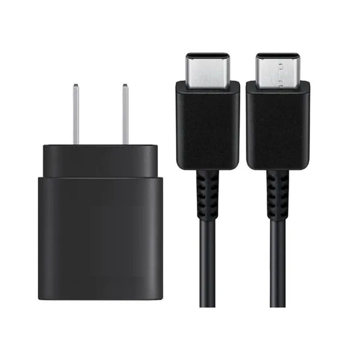 GENERICO - Cargador Genérico de 25Watts con Cable Tipo-C para Smartphones Negro