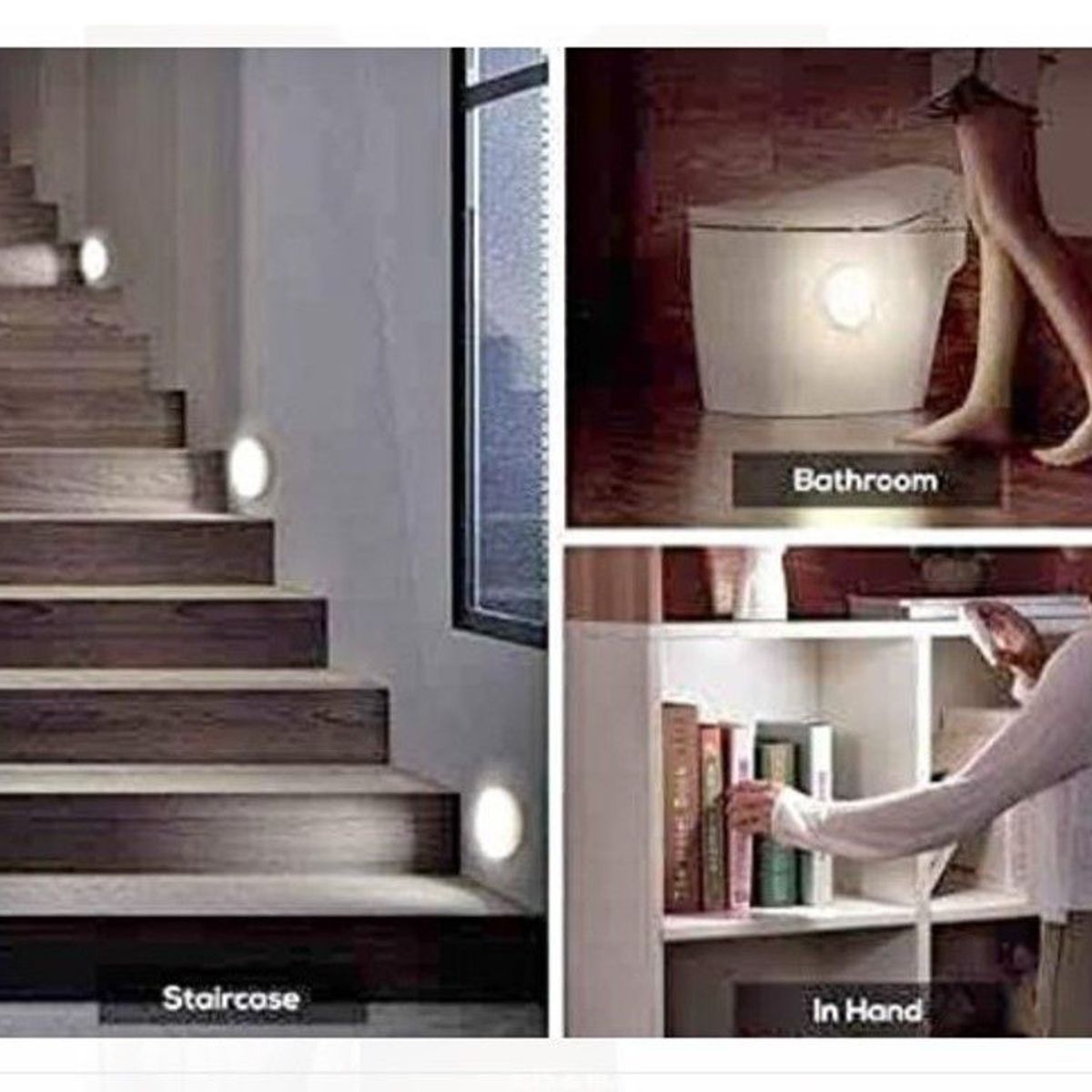 GENERICO - Luz led inteligente con sensor de movimiento recargable