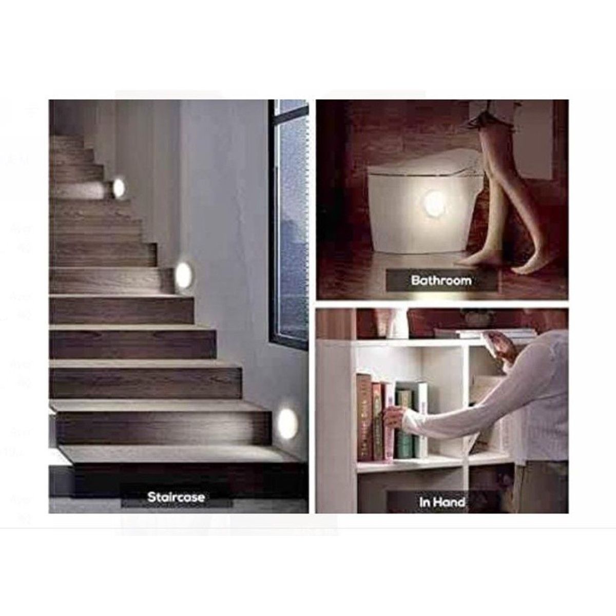 GENERICO - Luz led inteligente con sensor de movimiento recargable