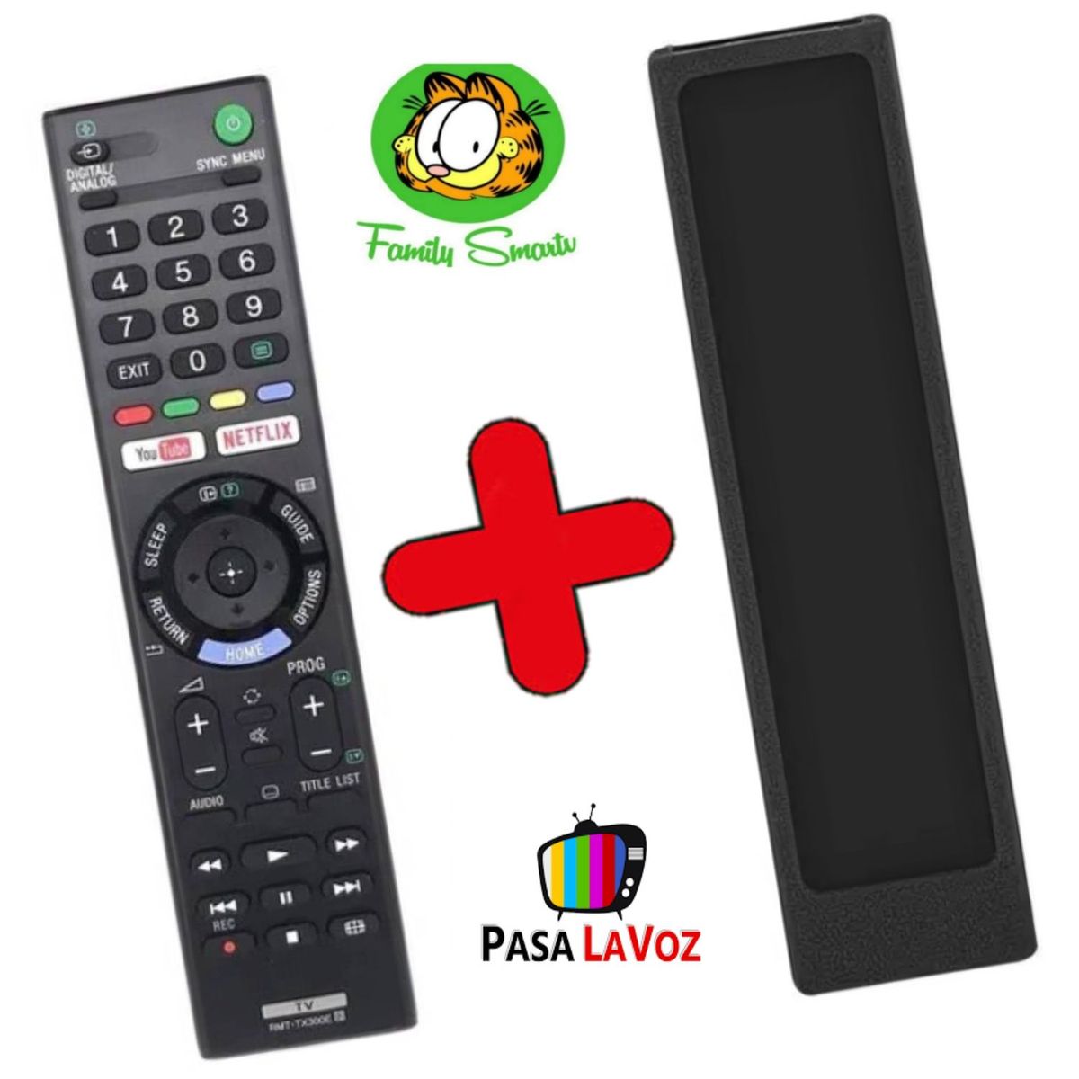 UNIVERSAL - Control Remoto Sony Para Smart Tv Bravia  funda Negra