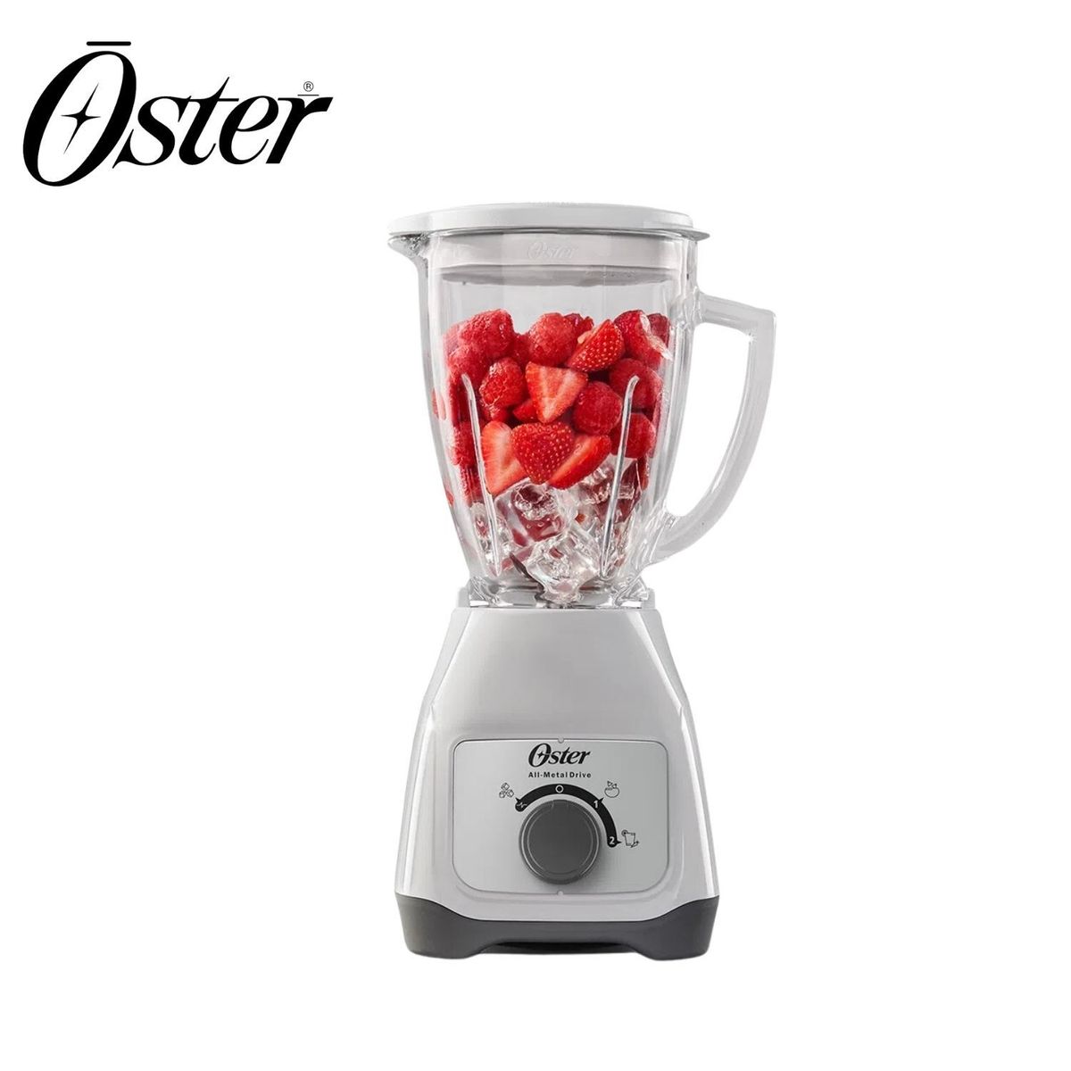 OSTER - Licuadora Oster con vaso de vidrio y control de perilla BLSTKAGWRD