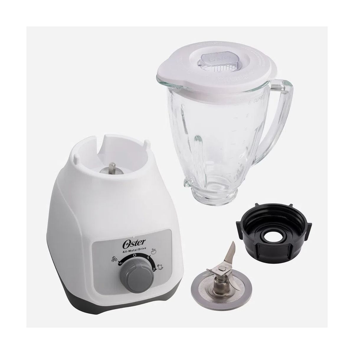 OSTER - Licuadora Oster con vaso de vidrio y control de perilla BLSTKAGWRD