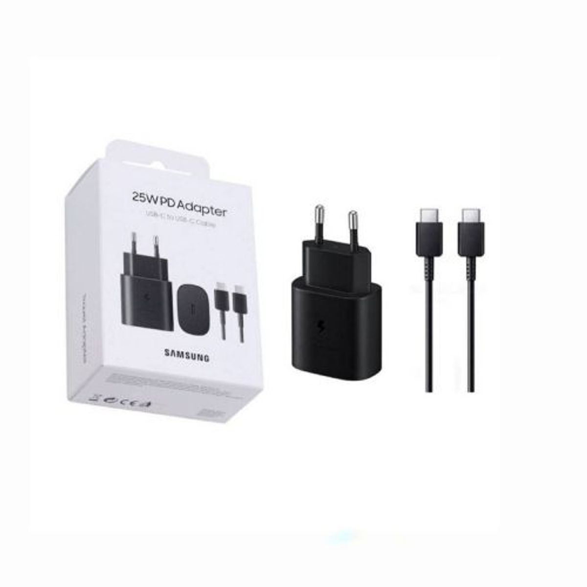 SAMSUNG - Cargador Samsung 25W Con Cable - Negro - Original
