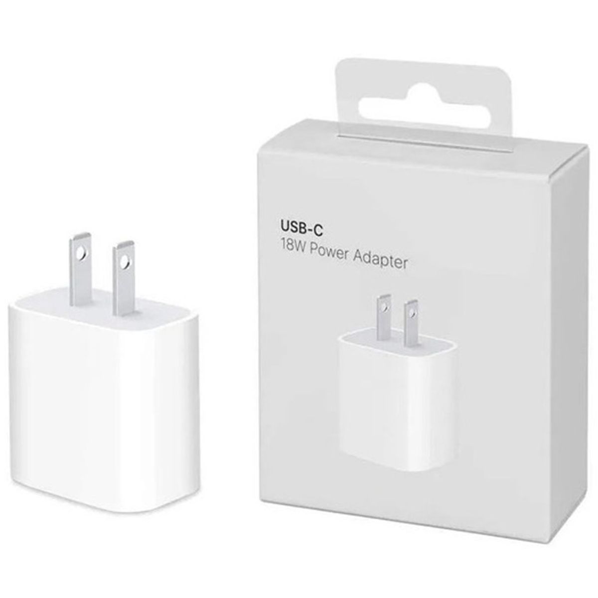 GENERICO - Cargador rápido 18w usb tipo c  ipad iphone 8 x xs 11 - blanco