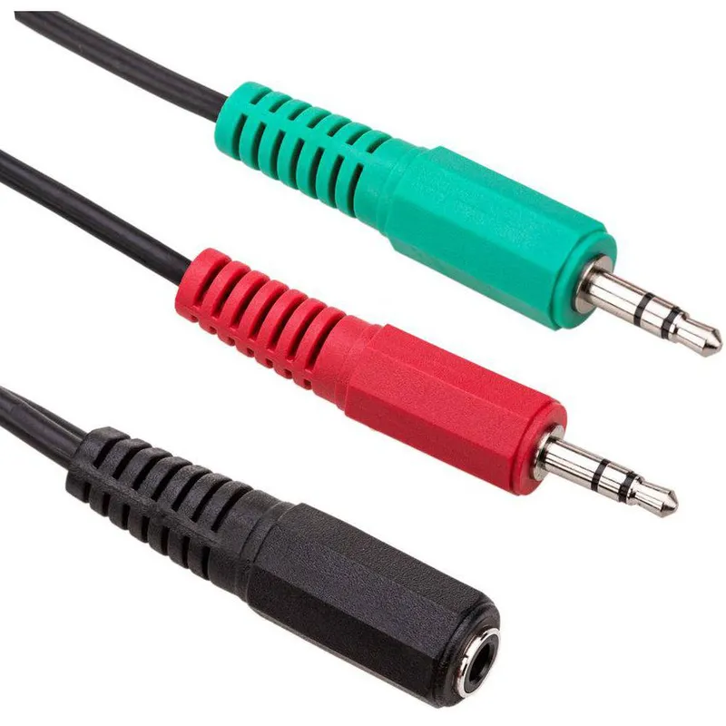 GENERICO - Adaptador Audio Cable Jack 35m Audífono Micrófono Pc