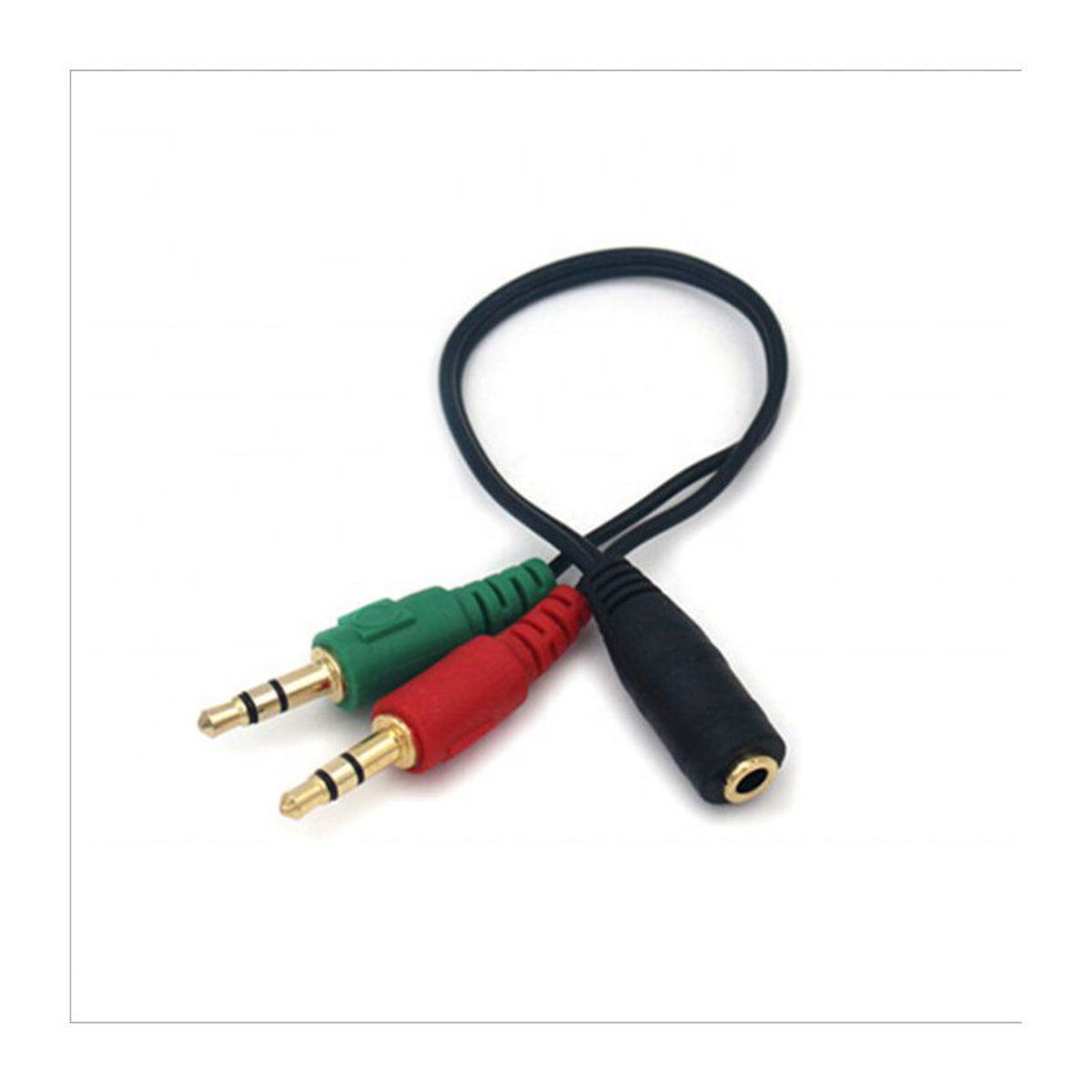 GENERICO - Adaptador Audio Cable Jack 35m Audífono Micrófono Pc