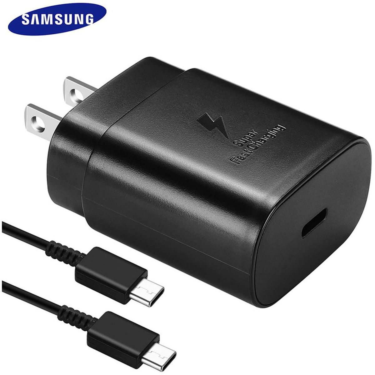 GENERICO - Cargador Galaxy A70 A80 Súper Fast Charging Usb C Negro