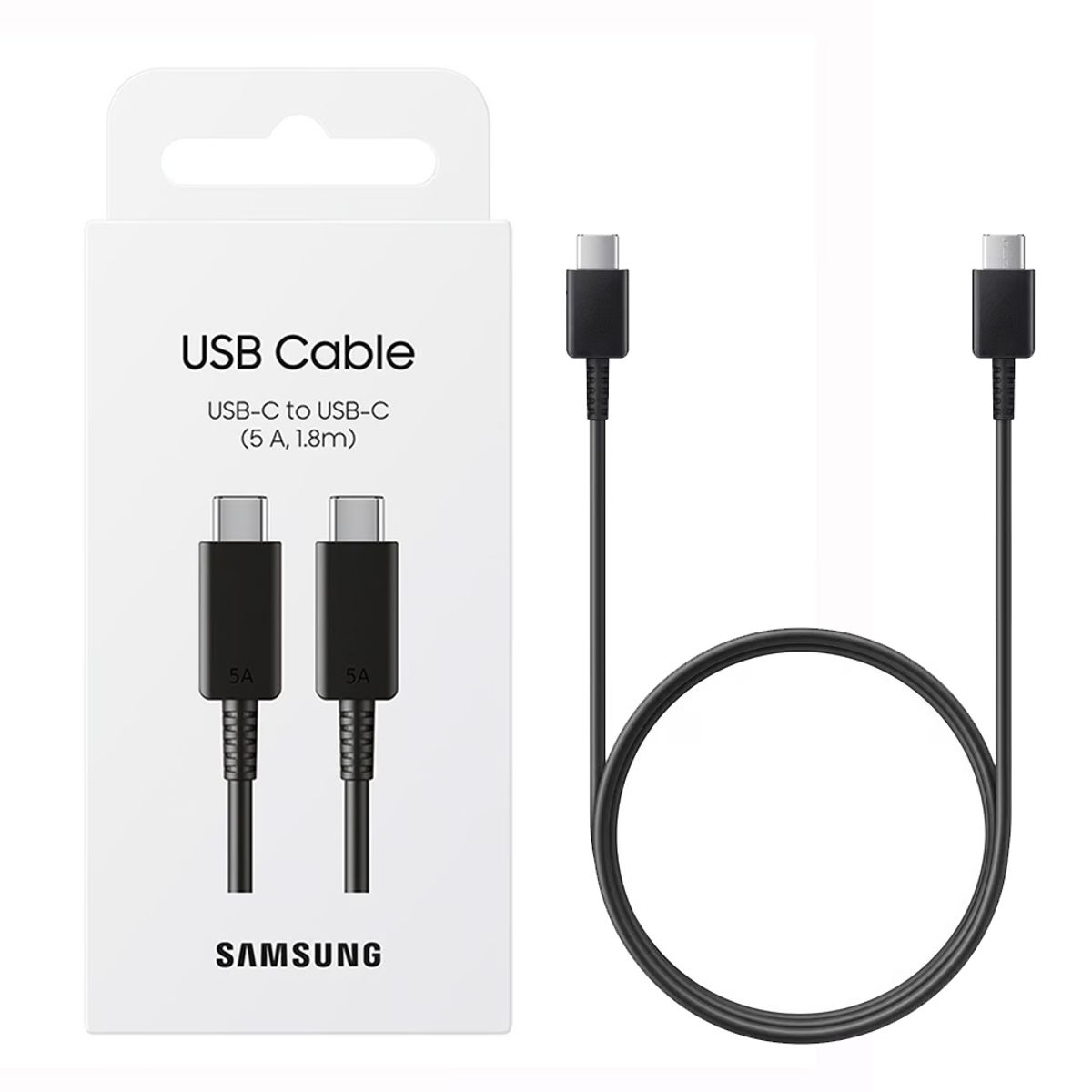 SAMSUNG - Cable Samsung Tipo C a Tipo C Fast Charger Negro