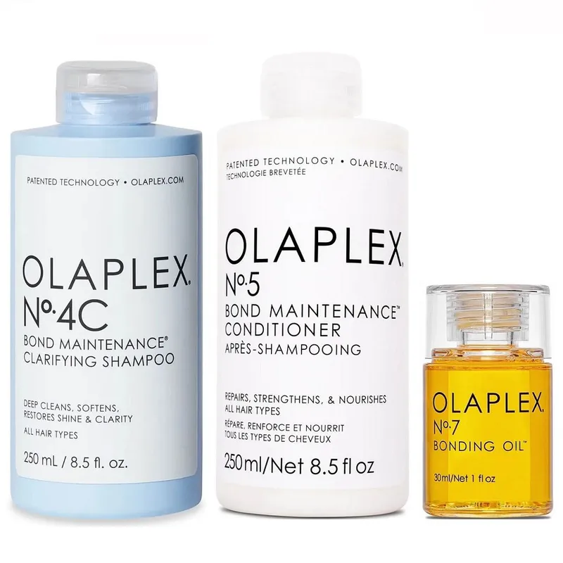 OLAPLEX - Olaplex N°4C + N°5 + N°7 Shampoo Clarificante + Acondicionador Aceite