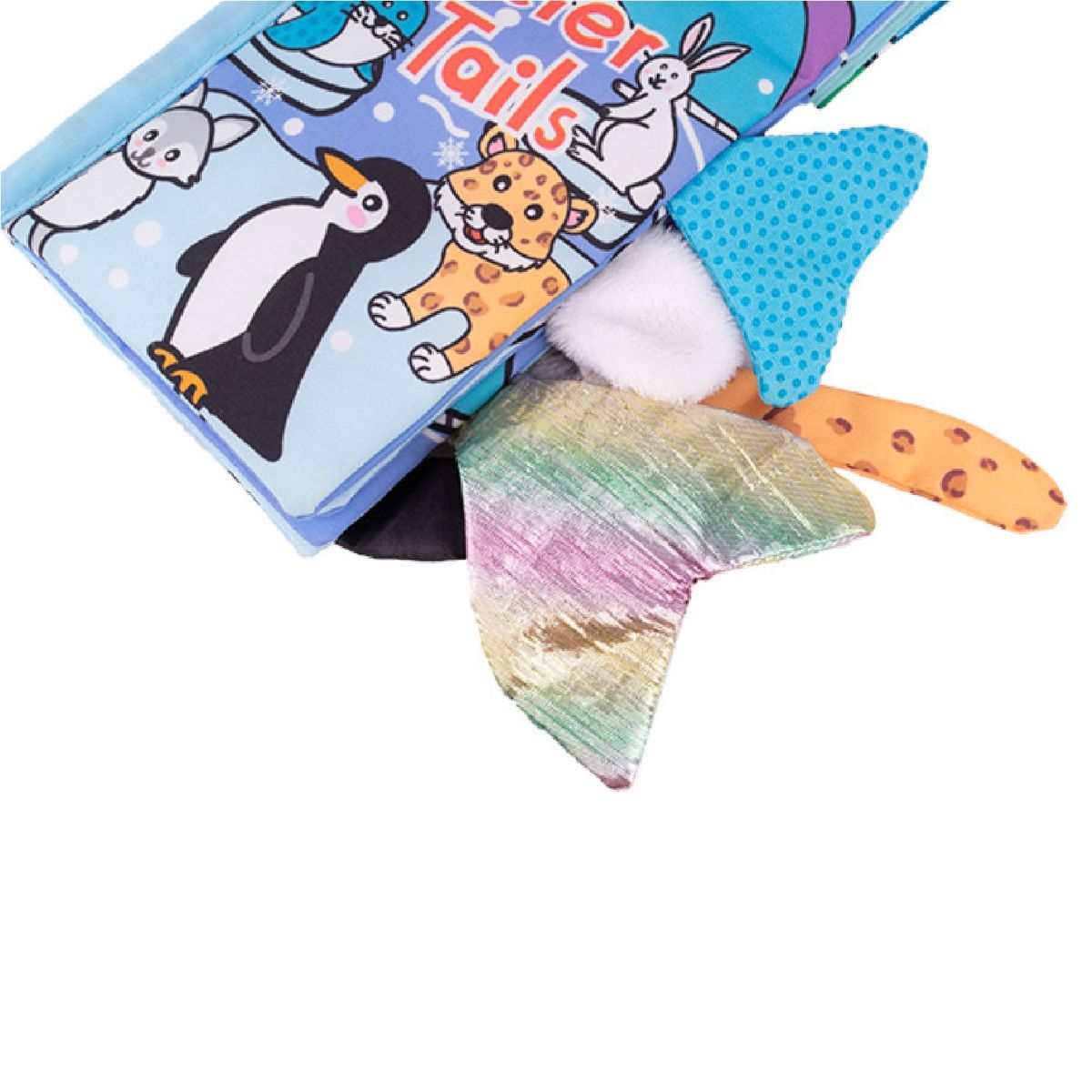 JOLLYBABY - Libro sensorial de tela suave para bebés Colitas de Glaciar