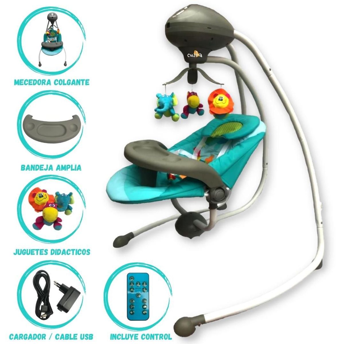 CUZKA - Columpio Mecedora «MOVE» LIGHT BLUE