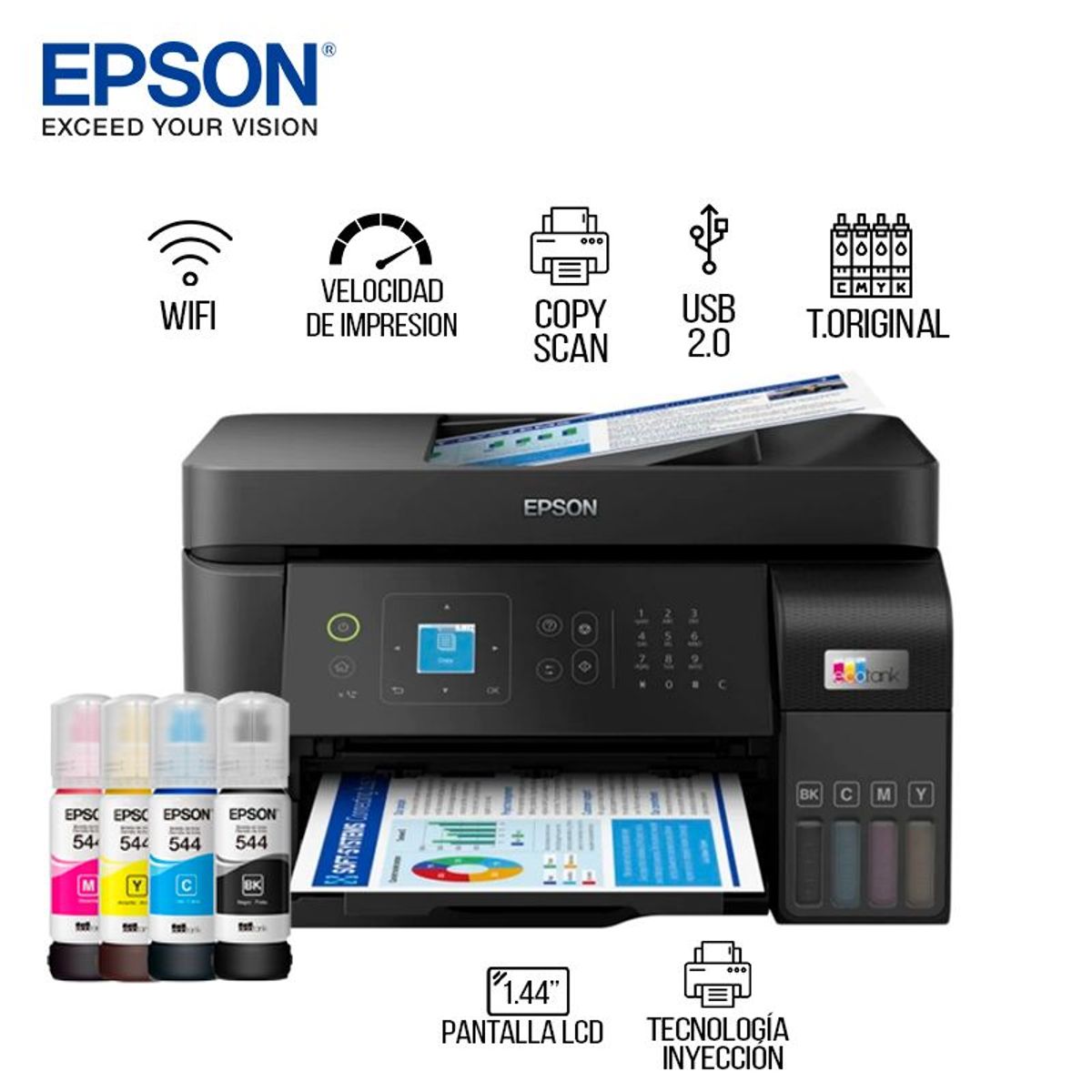 EPSON - Impresora Multifuncional Ecotank L5590 USB LAN WI-FI